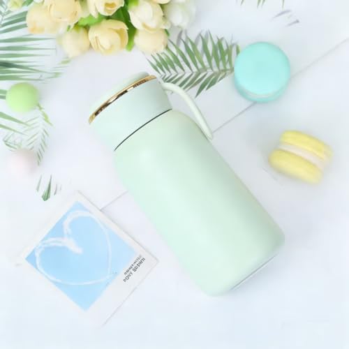 Mini Termo Botella de Agua 10 oz, Botella Térmica Aislada de Acero Inoxidable, Tapa Antiderrame, Libre de BPA, para Bebidas Frías y Calientes (Verde) miniatura 2