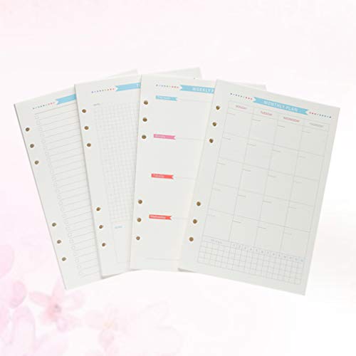 NUOBESTY Papel de refil A6, 6 anéis, refil de papel para fichário, inserções para caderno, folhas so