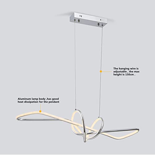 Pendant lights kitchen island LED 34'' avec télécommande 3 couleurs - 3
