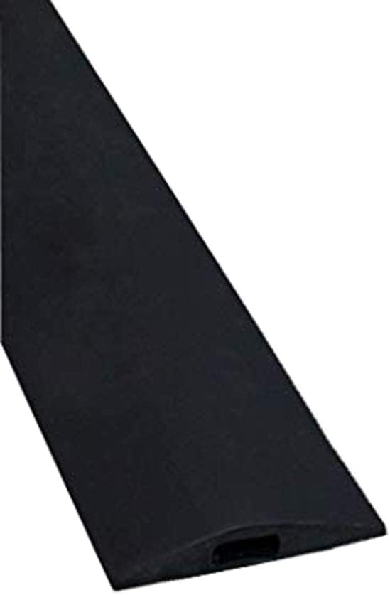 Electriduct D-1 Rubber Duct Cord Cover - 5 Foot, Black Floor Cable Protector