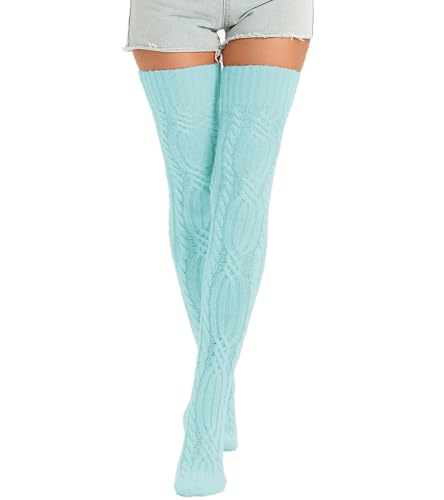 Image of Sexybody Women's Thigh High Socks Over the Knee Knit Socks, Winter Leg Warmers Stockings Knee High Tube Arctic Fleece