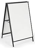 Displays2go A-Frame Sidewalk Sign for 22 x 28 Inches Poster Boards - Black/Steel (00810878021768)
