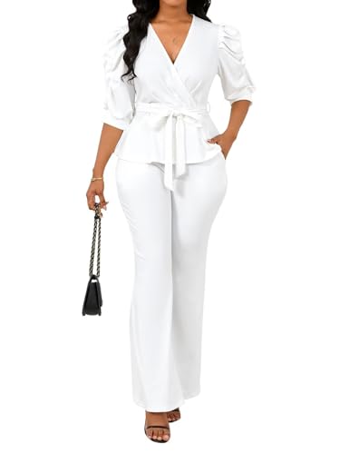 Elegant Two Piece Sets for Women Dressy Long Sleeve Tops