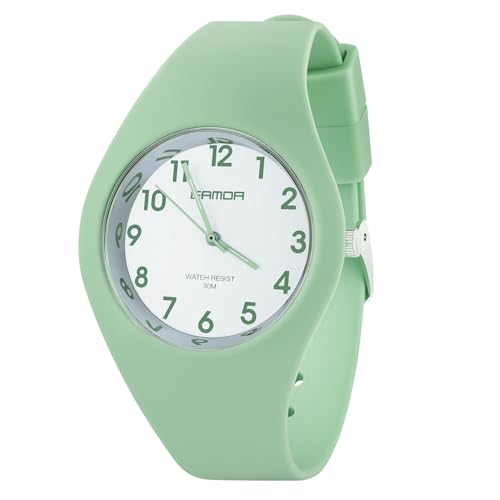AOOSU Montre pour Femme avec Bracelet en Silicone, Montre de Sport Analogique Etanche Montres Femme...