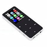 VELATEMOR Tragbarer Musikplayer mit Bluetooth 5.0 | HiFi-MP3-Player, Lautsprecher, Sprachrekorder, FM-Radio, E-Book-Reader, 1,8-Zoll-Bildschirm für den Außenbereich (Silver)