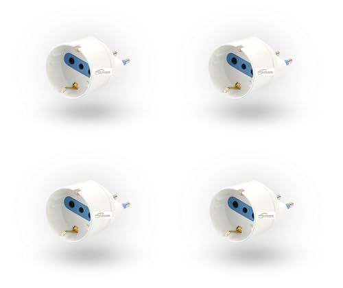 SERVICEWEBSHOP | Kit Riduttori Schuko 10A o 16A in Set da 4 pezzi, Soluzione Pratica per Adattare prese Schuko a Dispositivi Elettrici in Casa e Ufficio. (RIDUTTORE SCHUKO 16A - 4 PEZZI)