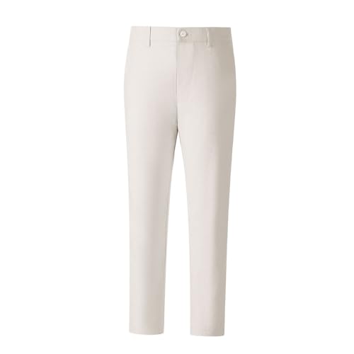 Image of Boys' Linen Pants Lightweight Flat Front Dress Pants Kids School Uniform