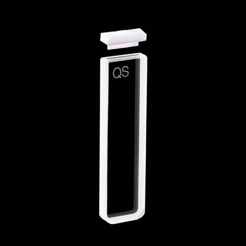 2 PCS quartz cuvette cells with lid 1mm path length for spectrophotometer lab(Standard)