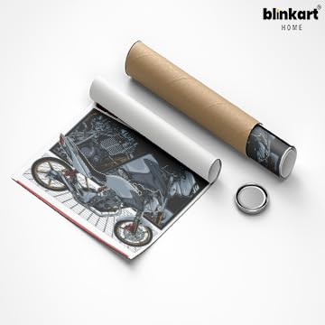 Image of BLINKART Honda Tiger (Custom) Car Posters Sticker Gift Items for Boys Room Wall Decor || Comes with Double-Sided Tape|| Decoration Bedroom Living Room Office Studio Decor | 12x18 In (A3) - CAR-289