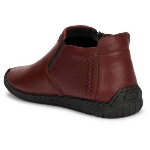 Image of Kraasa Men's Stylish Trendy Sneakers | High Tops Synthetic Side Zipper Casual Shoes | Ultra Soft Cushioned Insole | Airmix Sole Footwear