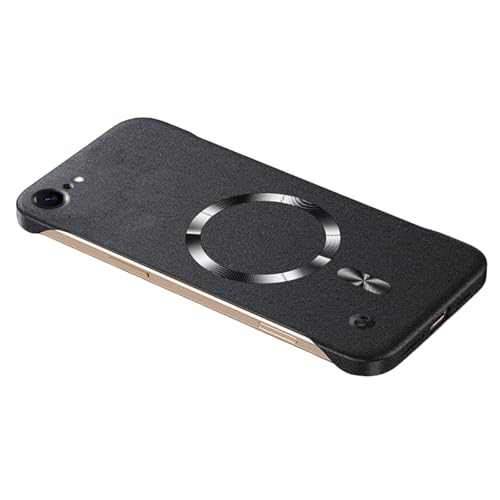 Coque magnétique iPhone 17E housse ultra-fine en PC rigide noir antichute
