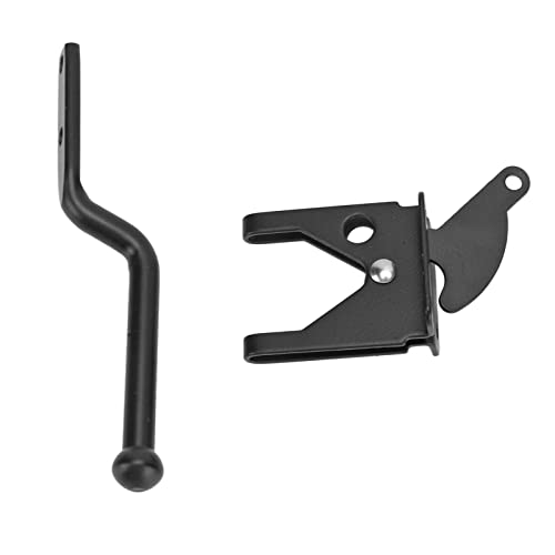 Image of Carbon Steel Garden Door Lock Hasp Safety Padlock Clasp for Gates and Chests Black