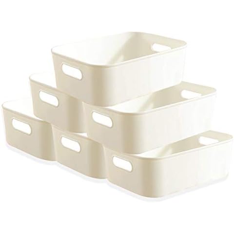 Feiupe Set of 6 Storage Bin Storage Basket Desk Cabinet Organizer Cover