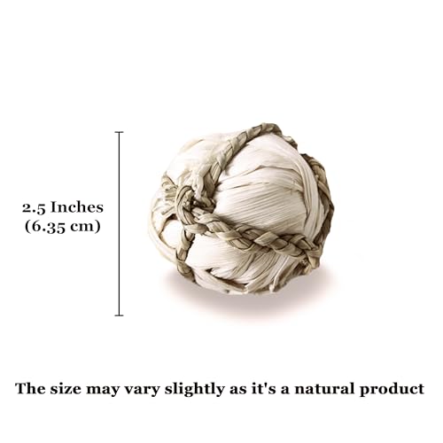 Image of SunGrow Assorted Rabbit & Cat Chew Balls, Teething Activity Toy for Pocket Pets, Improves Dental Health, Environment Friendly, Stress Reliever (Corn Leaf, 6 Pcs)