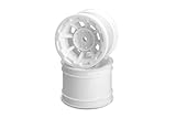 JConcepts 3359W Hazard 1.7 inch RC10 Rear Wheel White (2)