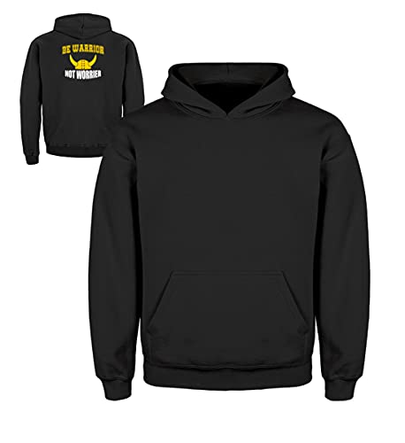 Sweat à capuche enfant Wikinger noir 98-104 cm Be Warrior Not Worrier