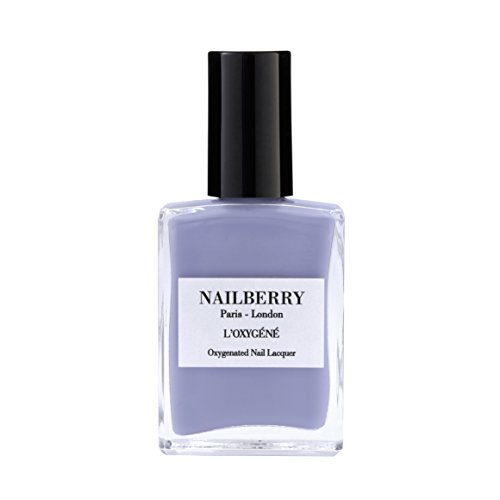 Nailberry L'Oxygéné Oxygenated Nail Lacquer | Serendipity | Muted Lilac Opaque Nail Polish | UV Protected Long-Wear Nail Polish | 12-Free | Vegan | Certified Halal | Cruelty & Gluten Free | 15 ml