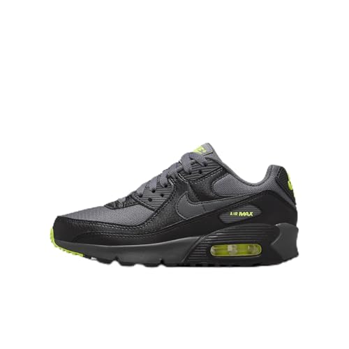 Nike Air Max 90 Next Nature Big Kids' Shoes (HJ9206-001, Black/Volt/Volt/Dark Grey) Size 7