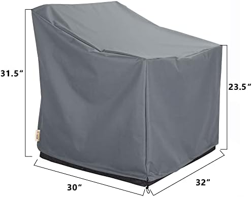 Baner Garden Baner Garden N87 4-Piece Outdoor Veranda Patio Garden Furniture Cover Set with Durable and Water Resistant Fabric (Grey)