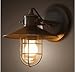 Produktbild Nordamerikanische Land Loft Eisenindustrie Retro Schlafzimmer Nachttischlampe Gang Treppen Balkon Lampe Wandleuchte Cage, Rusty Band Edison die Glühbirne