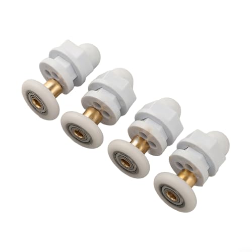 Jotekonoby Rodillos de puerta de ducha corrediza, ruedas de vidrio de nailon de repuesto para piezas de cabina de ducha y cabina de vapor, poleas de puerta de baño deslizantes para vidrio de 4 a 8 mm