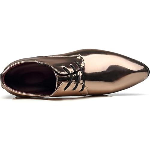 Men Classic Oxford Shoes Formal Pointed Toe Shiny Patent Leather Dress Casual Fashion Ball Party Shoes2