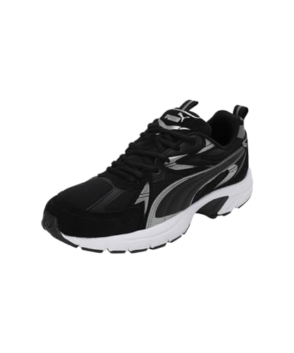 PUMA Milenio Tech Suede, Sneaker Unisex Adulto, Black Aged Silver-Cool Dark Gray, 38 EU