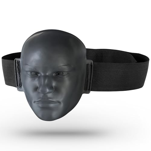 FOX-FIGHT Box Dummy Target Face | Cabeza Boxdummy con cierre de velcro banda elástica | para saco de boxeo de pie, saco de boxeo, saco de boxeo, muñeca de boxeo, entrenamiento de hombre (gris oscuro)