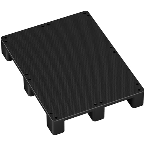 Palets plastico, Palet de plástico para Almacenamiento en sótano, Impermeable y Resistente a la Humedad, para Interior y Exterior, supermercados y almacene, 80x60x12cm