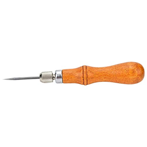 4 in 1 Multifunctional DIY Wood Handle Leather Craft Sewing Awl Hand Stitching, Multifunctional Accessory For Home Use