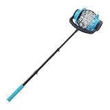 Fockety Ramasseur de noix, rouleau télescopique en aluminium et nylon de (4,3 pi avec sac de rangement et poignée ergonomique, multifonctionnel pour ramasser les noix, de pécan