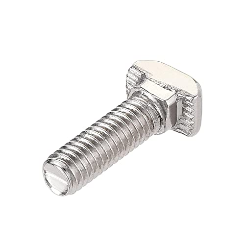 Image of Metric M6 x 30mm Thread T Slot,Drop-in Bolt T-Bolt,Hammer Head Bolt,T Screw Stud for 3030 Series Standard 8mm T-Slot Aluminum Extrusion Profile,Carbon Steel Nickel Plated (3030 Series,40Pcs)