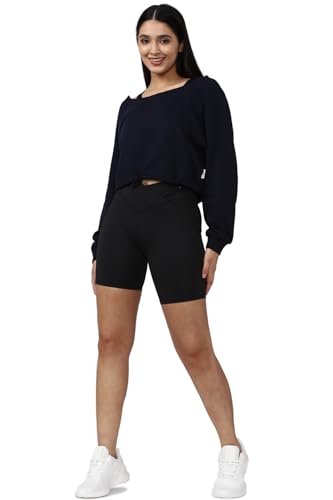 Image of FOREVER 21 Womens Solid Regular Fit Sweatshirts