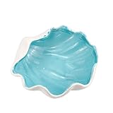 LCJAOF Stylish Ceramic Shell Jewelry Dish Tray - Elegant Seashell Design for Organizing Jewelry and Serving Candy - Versatile Decor Bowl for Home Use