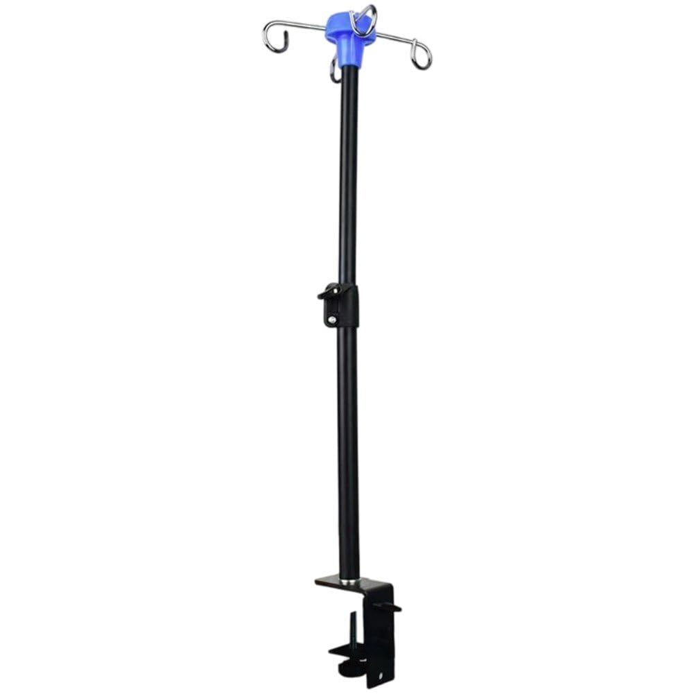 Fituenly Stainless Steel Wheelchair Iv Pole, Medical Infusion Stand with 4 for Hospital, Adjustable Height Drip Bag Holder Portable Desktop Iv Stand