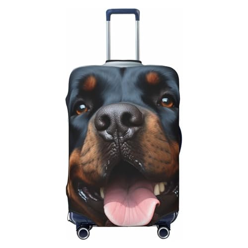 Travel Luggage Cover Suitcase Protector Elastic Washable Rottweiler dogs tongue head Suitcase Cover Anti-scratch Spandex Baggage Covers Fits 18-32 Inch Luggage