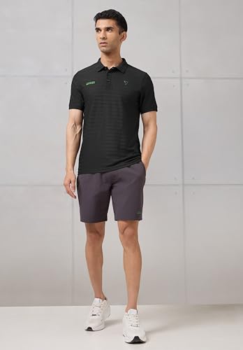 Image of TECHNOSPORT Men's Active Out Shorts ELASTOPLUS Stretch Quick Dry Sports Shorts for Gym Running Training Slim Fit Pocket UPF50+ Anti Odour