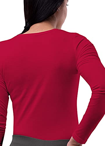 Sivvan Scrubs For Women - Long Sleeve Comfort Underscrub Tee - S8500 - Red - S #TOP1