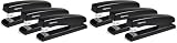 Amazon Basics Hefter mit 1000 Klammern, 3er-Pack, 10-Blatt-Kapazität, rutschfester Gummifuß, Heim, Büro, Schwarz (Packung mit 2)