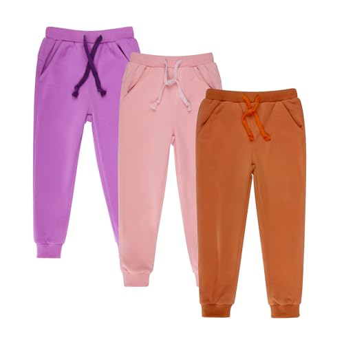 BIG ELEPHANT Boys Sweatpants, Boys Pants with Pockets & Drawstring for Age 4-16 Years