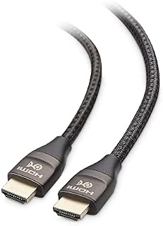 Cable Matters Premium Braided 48Gbps Ultra HD 8K HDMI Cable with HDR for PS5, Xbox Series X/S, RTX3080 / 3090, RX 6800/6900, Apple TV, and More - 1m