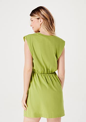 Vestido Básico Curto Muscle Tee Evasê - Verde P