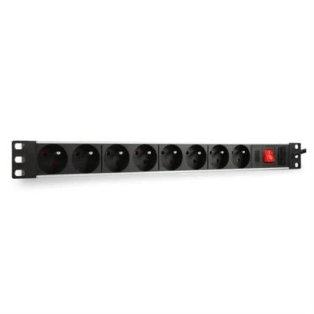 Wp Rack WPN-PDU-I01-08 Multipresa Ciabatta Elettrica Rack 19" Con 8 Prese Universali Ita 10/16A E Schuko, Cavo 2 M Con Spina Italiana 16A, 250V/3500W, Nero - 4