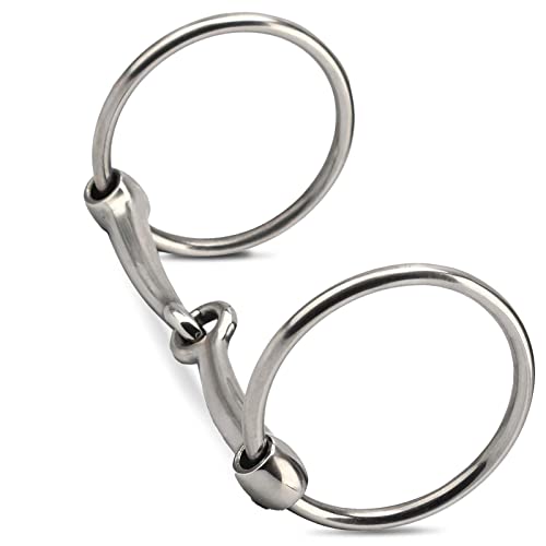 Hdyegy Ring Snaffle Bit,Heavy Duty Stainless Steel Horse Snaffle Bit,5.5" Mouth #TOP26