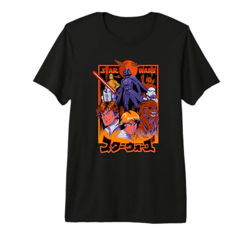 T-shirt Star Wars Manga Original Line Up Premium en coton pour fan