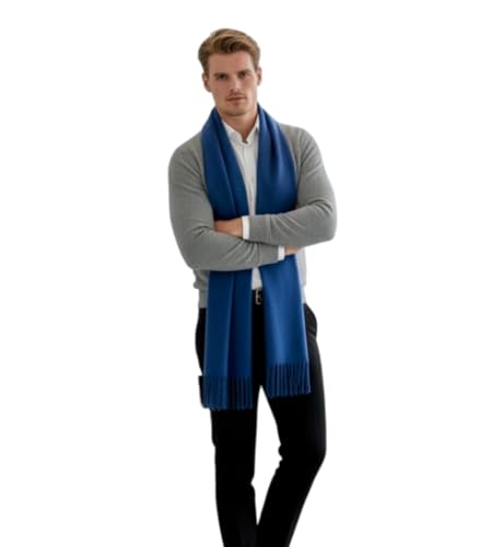 Bufanda de cachemira para hombre de 200x70 cm fular ligero y fino en color liso clasico