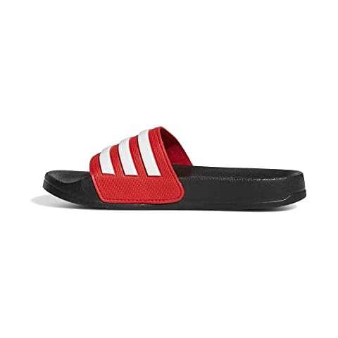adidas Adilette Shower, Slide Sandal, Core Black/Cloud White/Vivid Red, 35 EU Cover