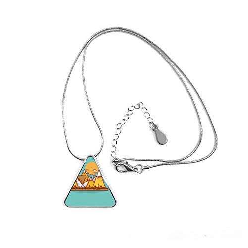 Collier animal en triangle avec pendentif ours dessin animé mignon