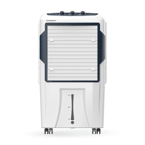 Image of Crompton Optimus Comfort 80L Desert Air Cooler for Home | Honeycomb Pads | 5500 m3 /hr Air Delivery | Humidity Control | Everlast Pump | Low Noise | Auto Fill | White (80 Liter)