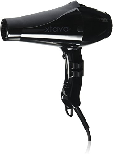 Xtava Verona Infrared Professional Hair Dryer with Diffuser - Salon Blow Dryer Kit with Diffuser for Curly Hair and 2 Nozzle Attachments for Best Styling Results - 1200 Watt Quiet Turbo